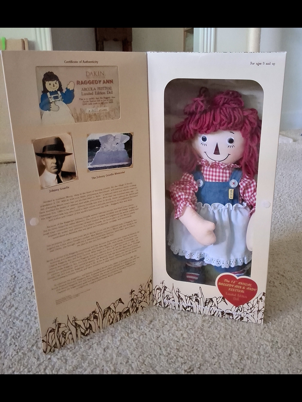 New Old Stock In Box: Raggedy Ann- DAKIN- 12th Annual Raggedy Ann Festival, 2000